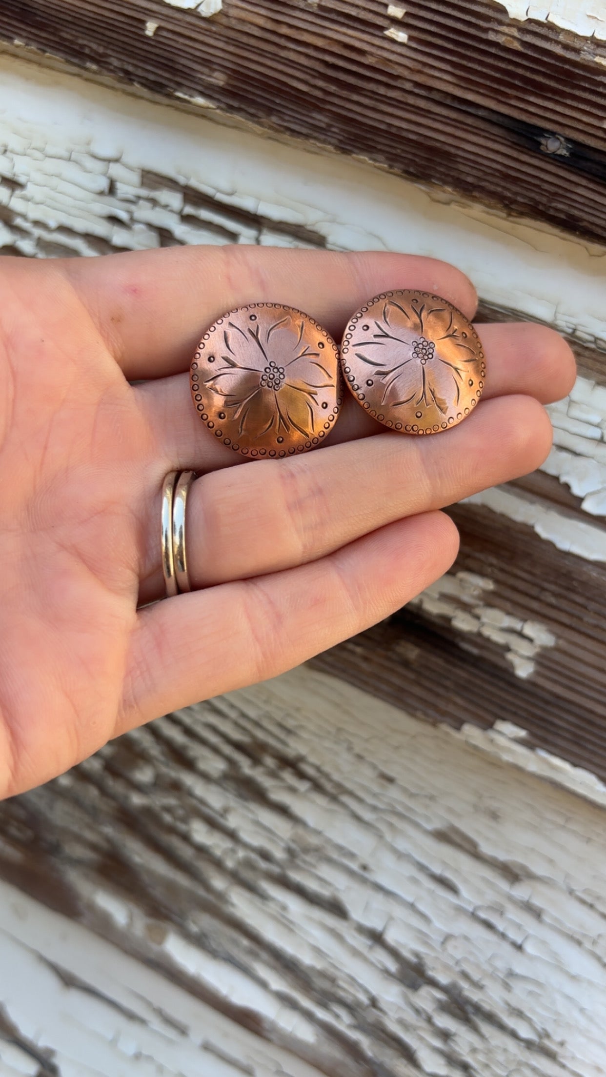 Copper Studs Med