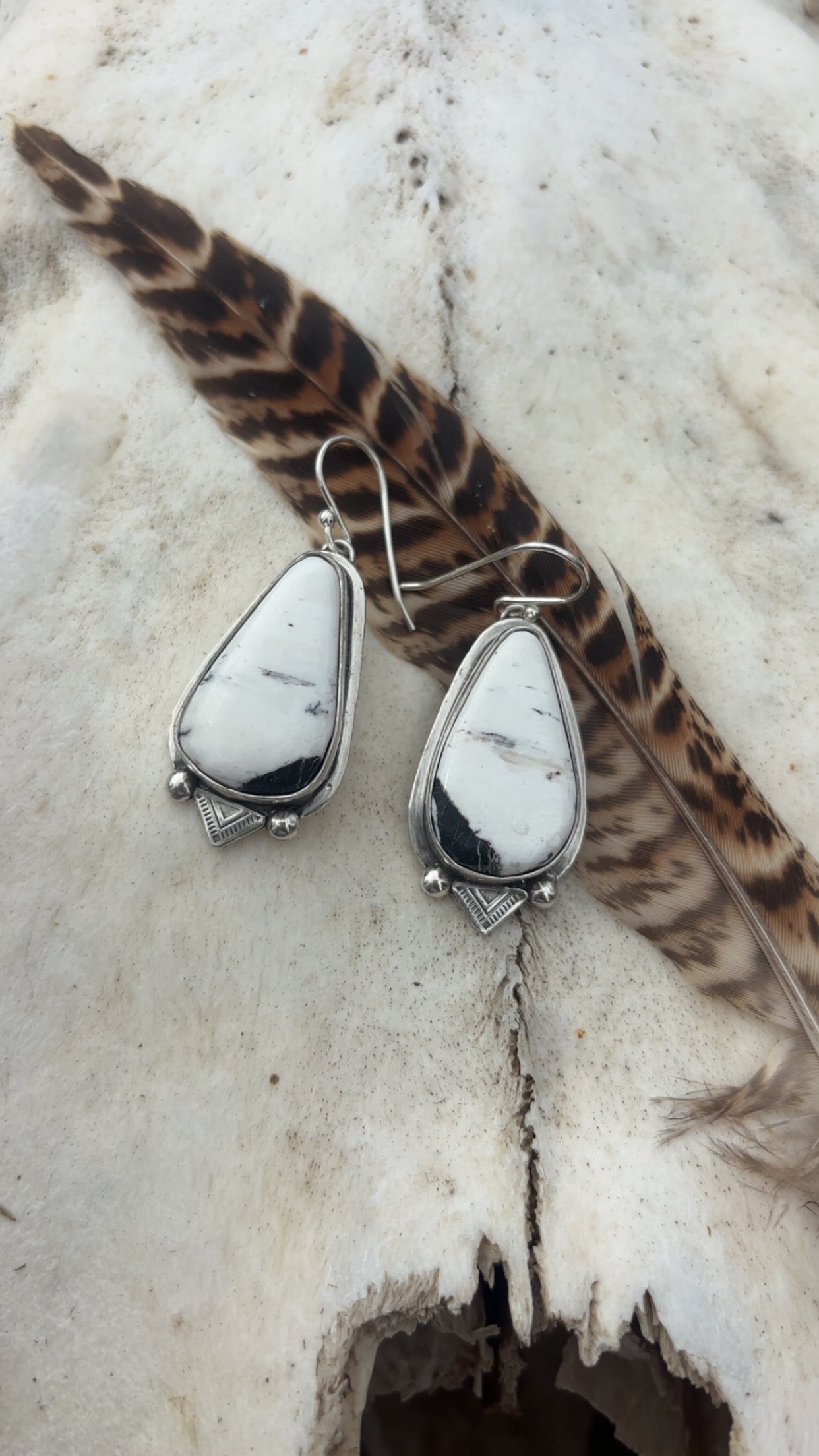 White Buffalo Earrings