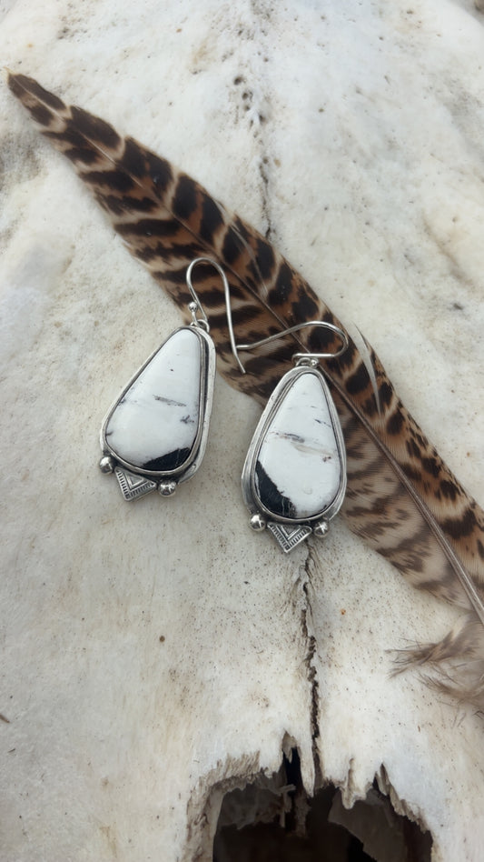 White Buffalo Earrings
